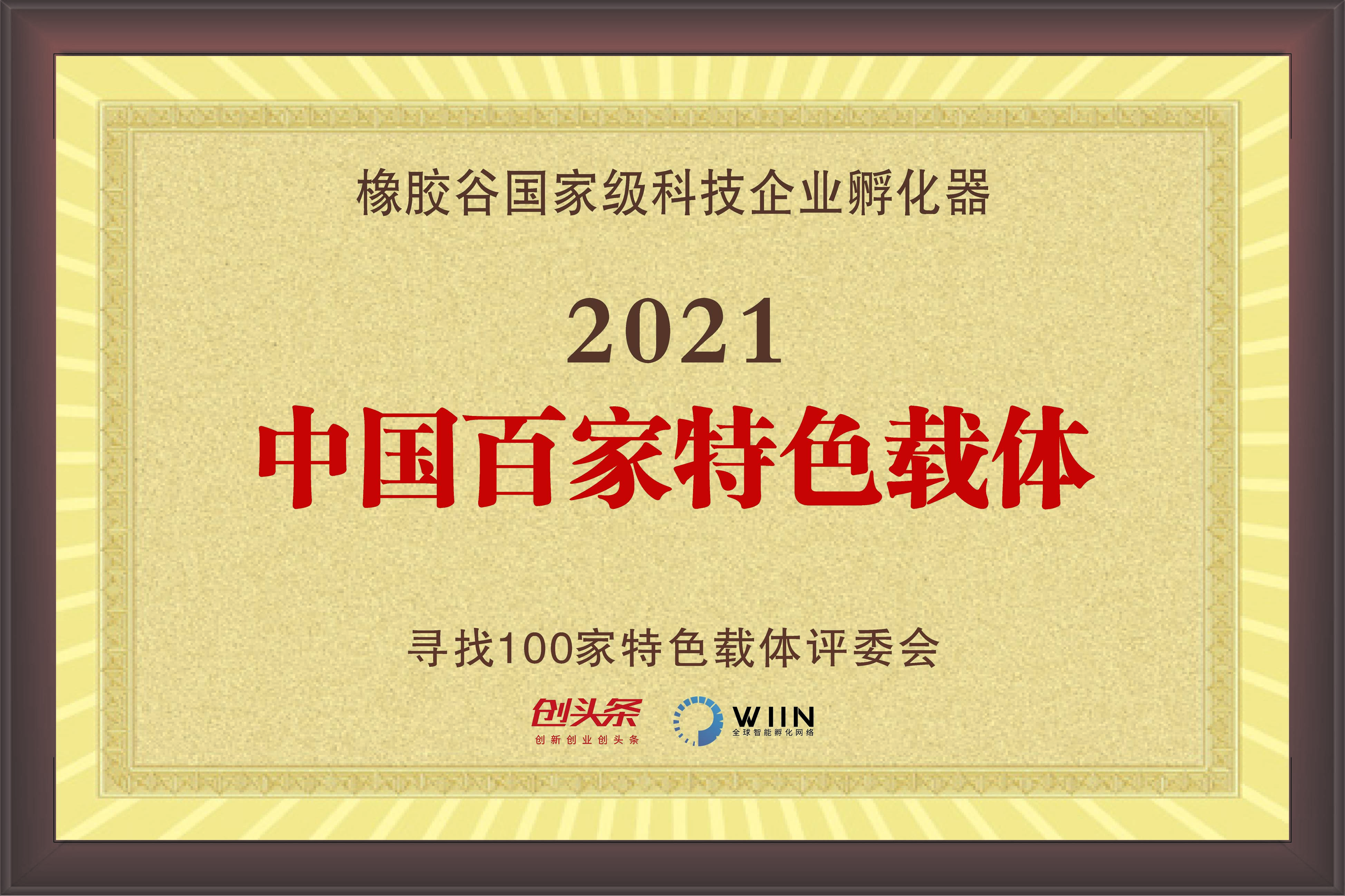 2021中国百家特色载体-国家科技企业孵化器-寻找100家特色载体评委会